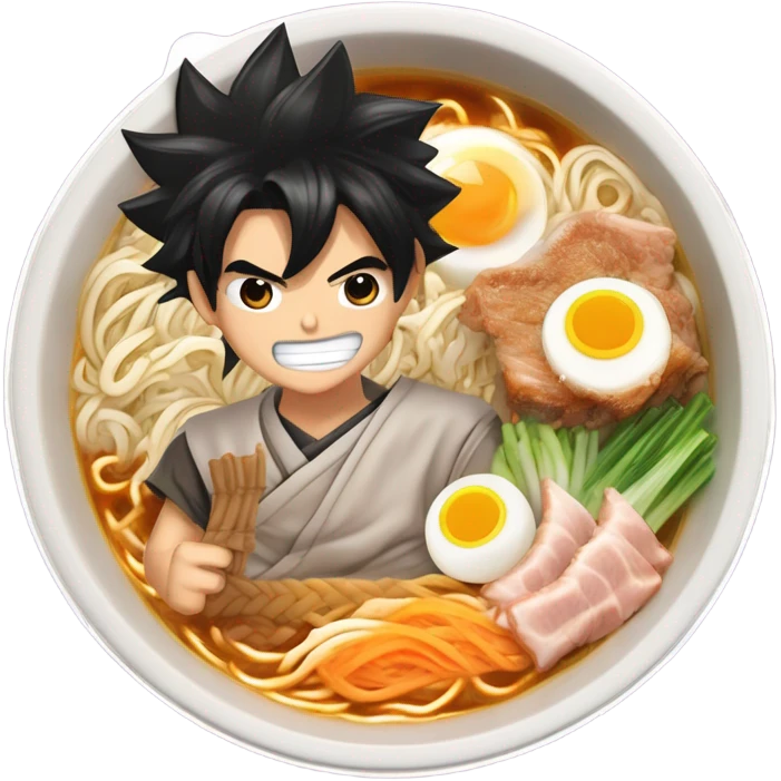 Ramen with goku emoji