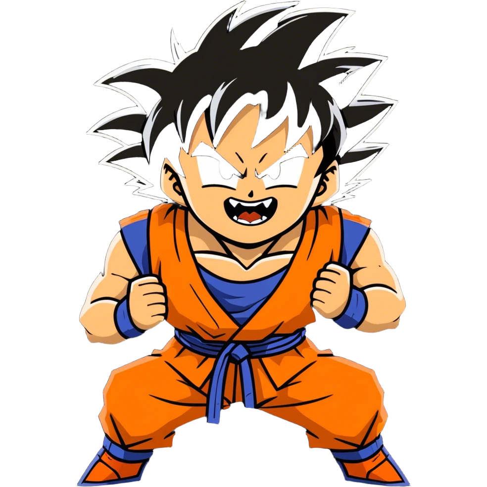 Goku Anime Face Vampire emoji