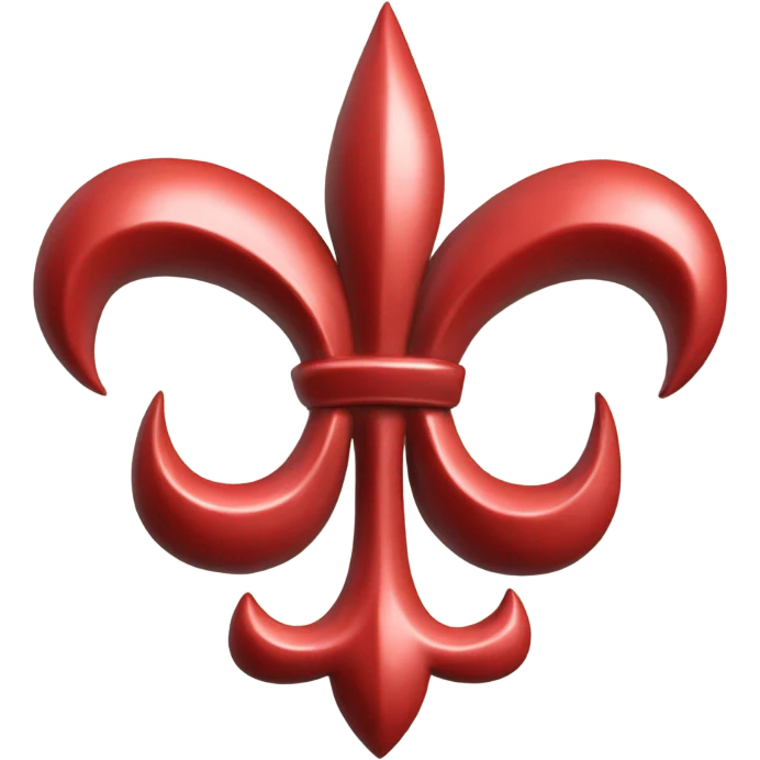Fleur de Lis in red emoji