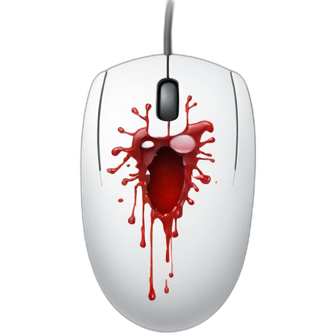 bloody computer mouse emoji