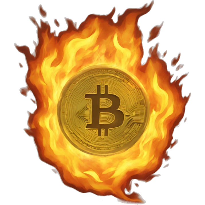 bitcoin on fire emoji