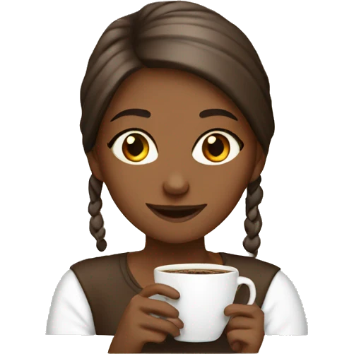 Girl coffee emoji
