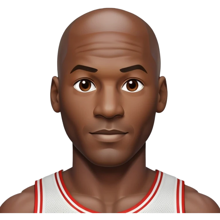 Michael Jordan with detailed facial features, upper body from waist up emoji