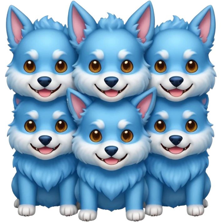 cute blue cerberus emoji