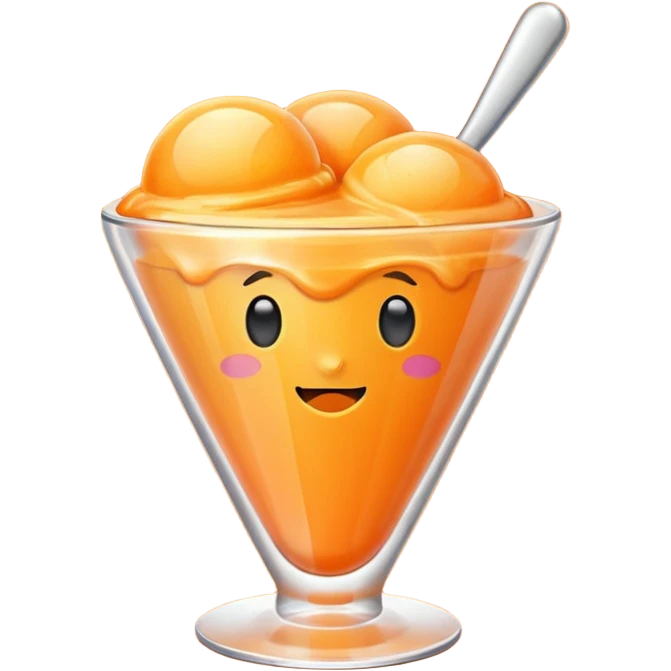 Orange sherbet emoji