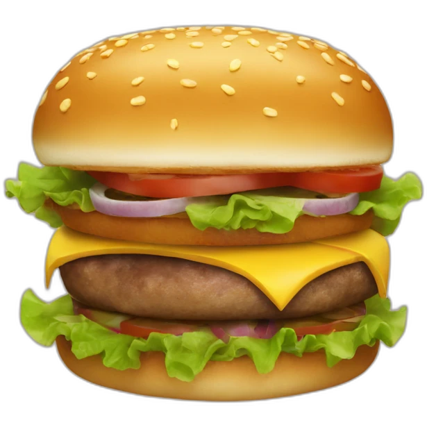 A Hamburguer smiling emoji