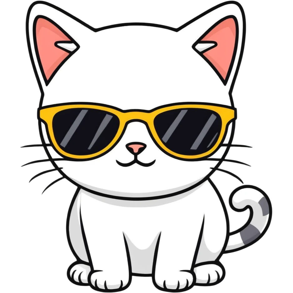 Cat with sunglasses emoji
