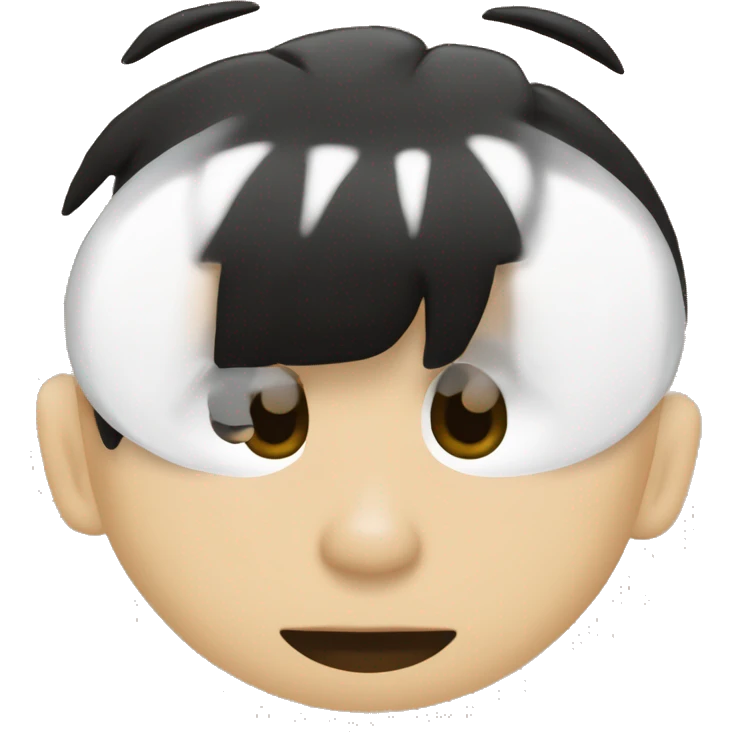 com a cara da minha mae, ela tem um cabelinho crescendo agora preto por causa da quimioterapia e branca tem olhos grandes usa ocu emoji