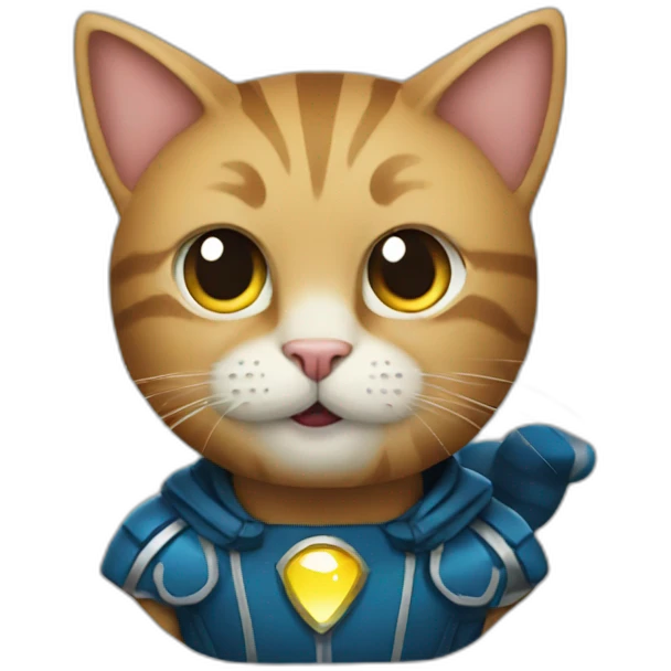 cat in a flash costume emoji
