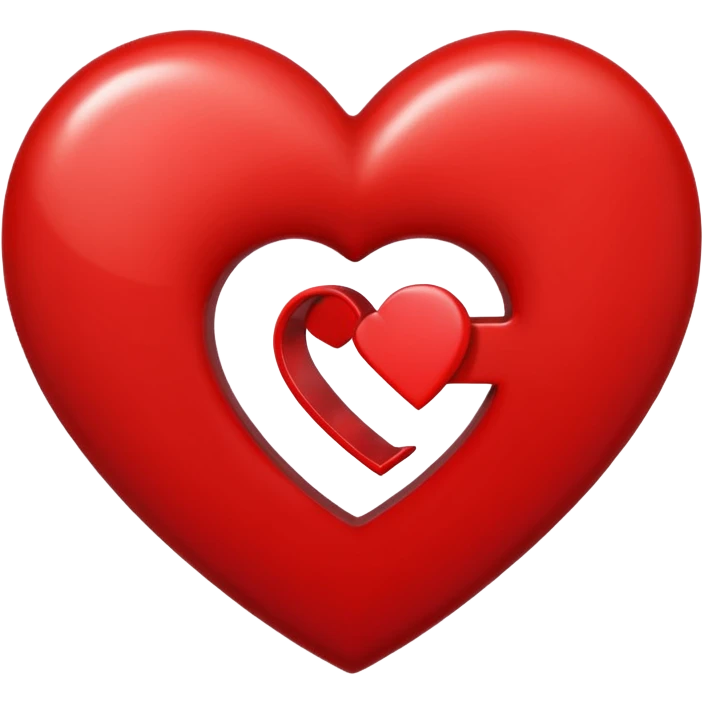 Love heart in red color and center s letter only emoji