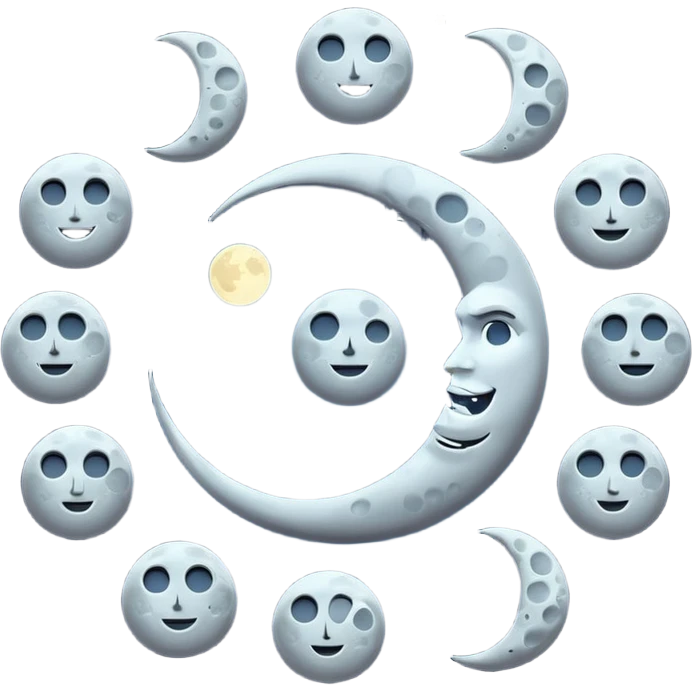 Moon phases emoji