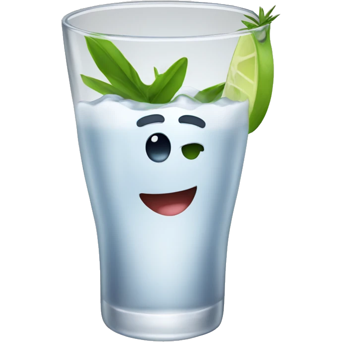 Glas with vodka emoji