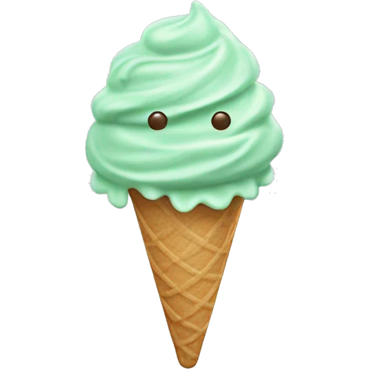 Mint choc ice cream emoji