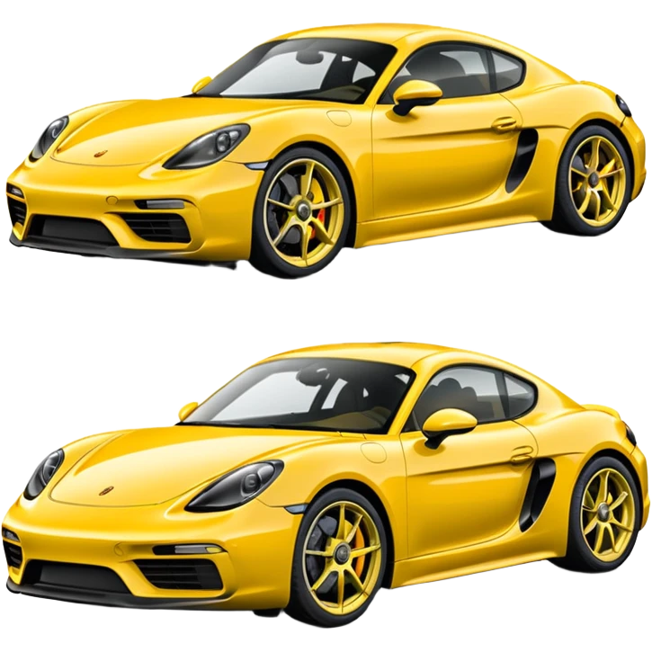 Chalk colored 2024 Porsche 718 Cayman GTS 4.0 with yellow ceramic brakes emoji