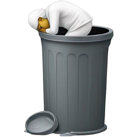puking in trashcan emoji