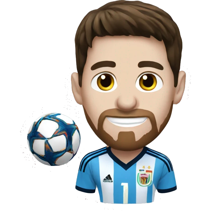 Lionel Messi with world cup emoji