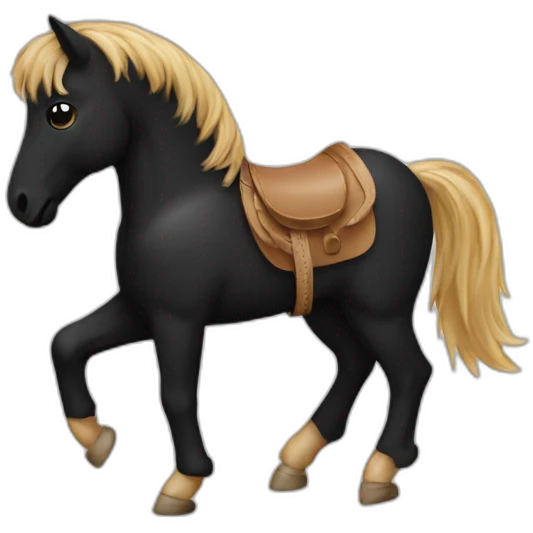 Hobbyhorse black emoji