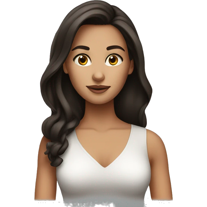 Beautiful brunette girl emoji