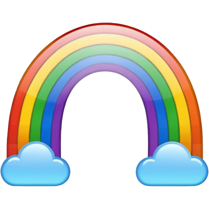 Rainbow with no colors emoji