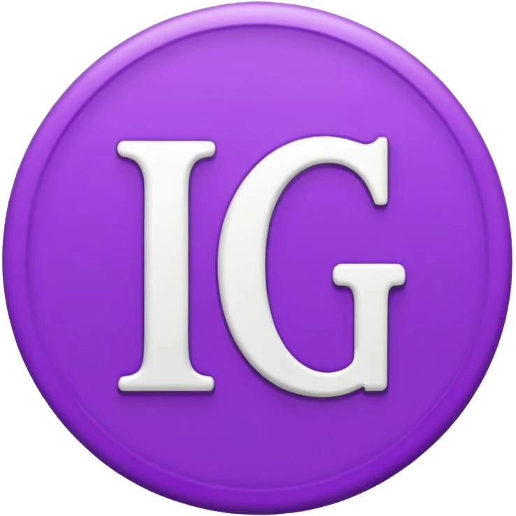 Purple circle 🟣 with letters iG in it emoji