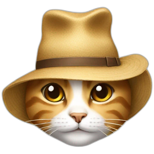 A cat with a hat emoji