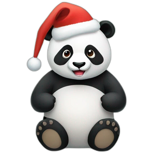 Panda saying merry Christmas  emoji