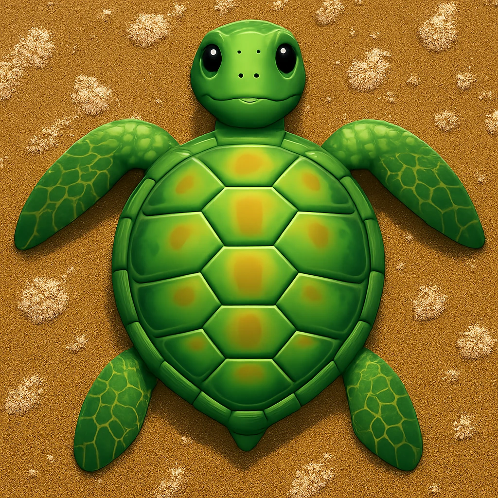 Make the sand look wet from a top-down view in the style of apple emojis. Keep the background transparent if present. emoji