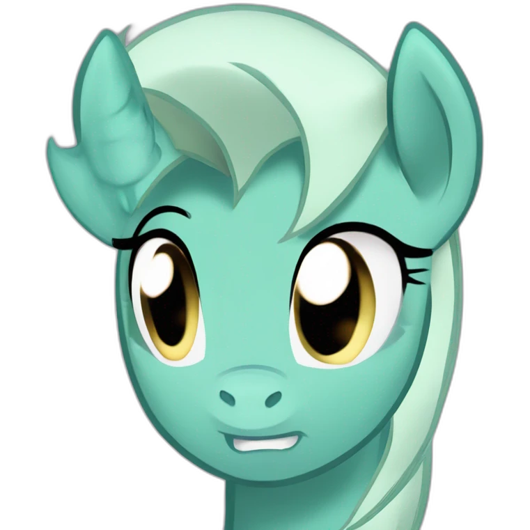 frown mlp pony Lyra Heartstrings looking disapprovingly emoji