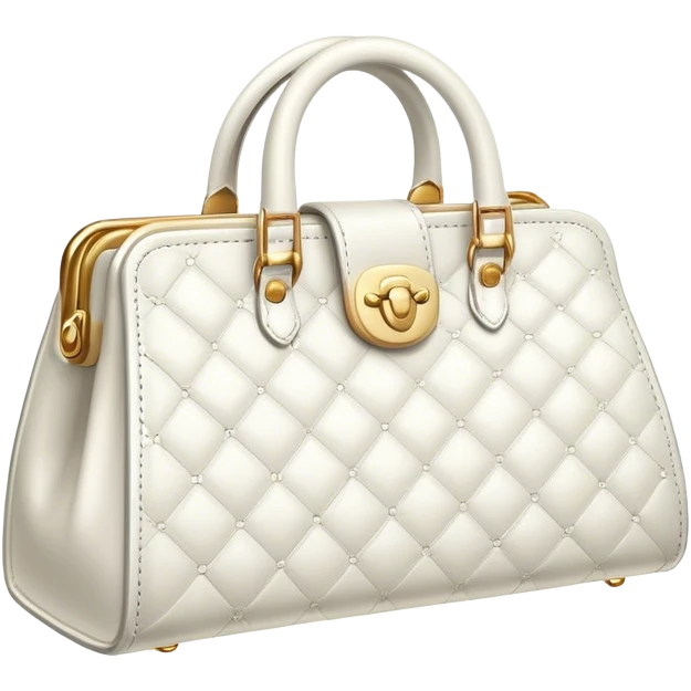 white luxury purse emoji
