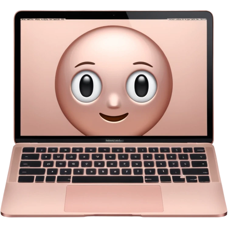 MacBook couleur or rose emoji