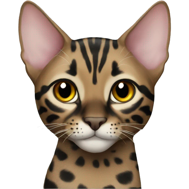Black bengal Savannah cat emoji