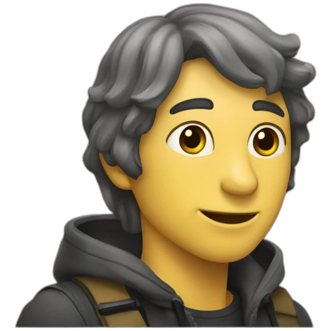 полностью черный кот с жёлтыми глазами emoji