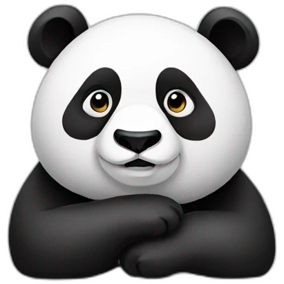 panda thinking emoji