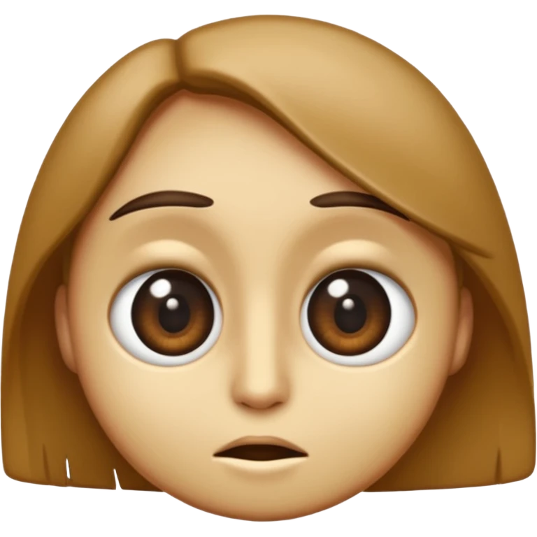 a emoji with a big eye but side eye with a sepia face but from side profile emoji