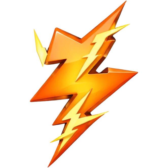 chrome orange lightning  emoji