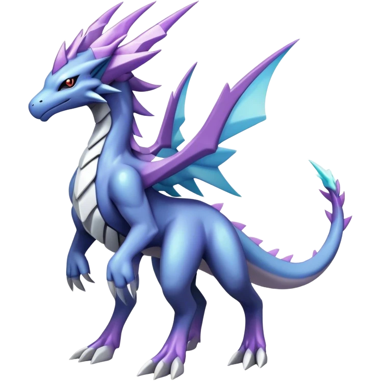  cool edgy shiny colorful godly ethereal Dialga-Suicune-Fakemon full body emoji