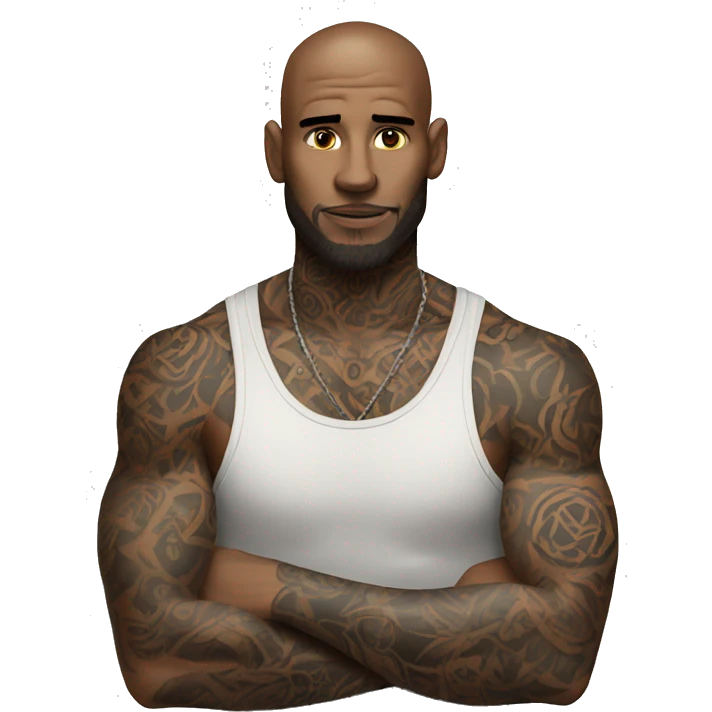 tattooed man very attractive emoji