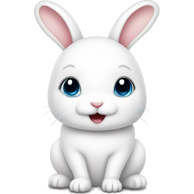cute white rabbit  emoji