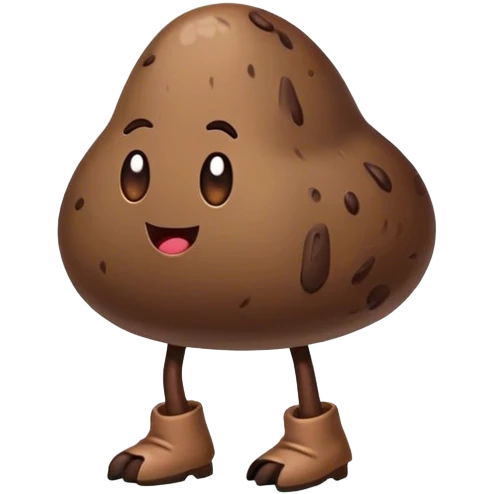 Poop taking a walk emoji