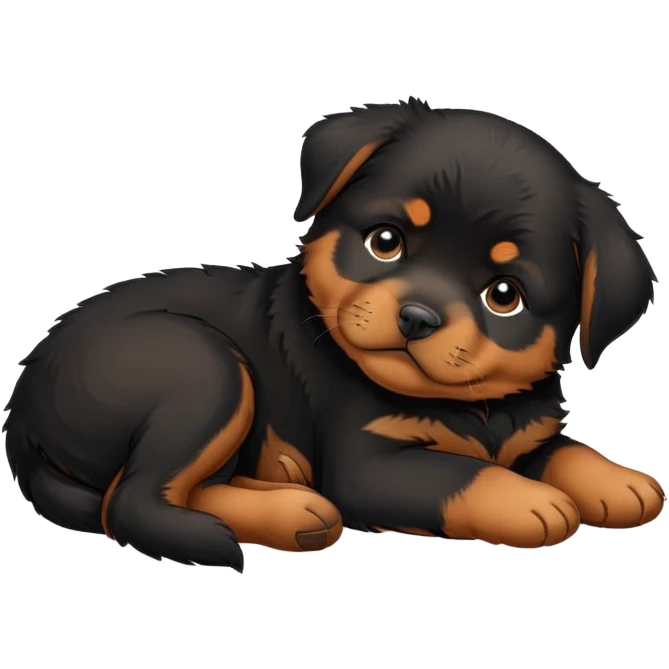 Rottweiler puppy sleeping emoji