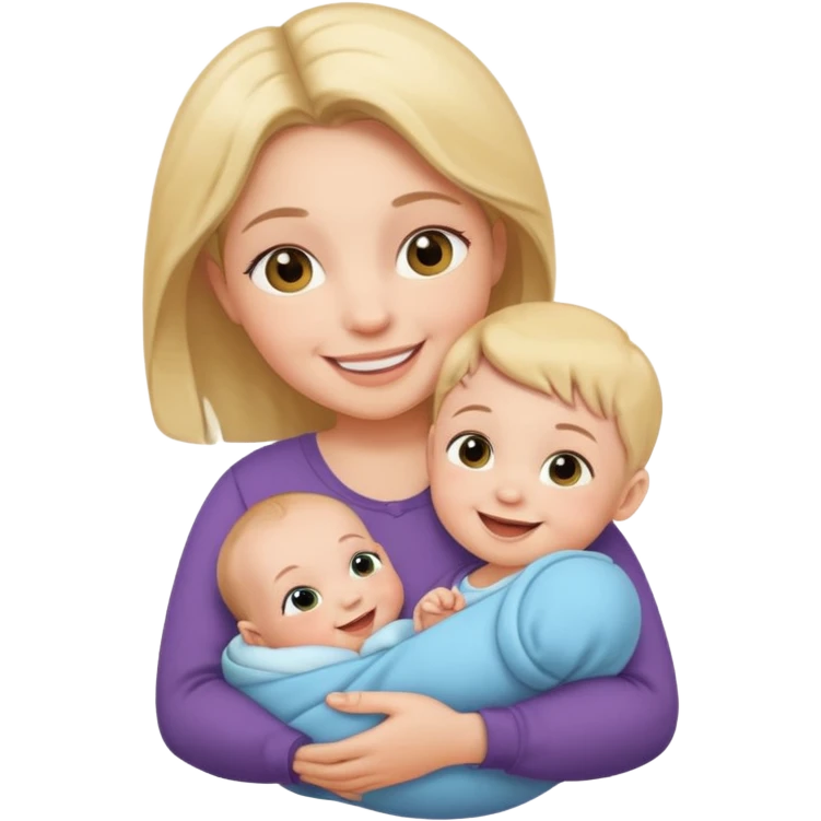 Draw an baby being hold by mother emoji