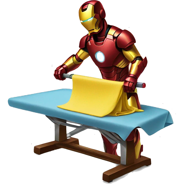 ironman ironing clothes emoji