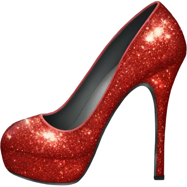 A pair of sparkling red high heels  emoji