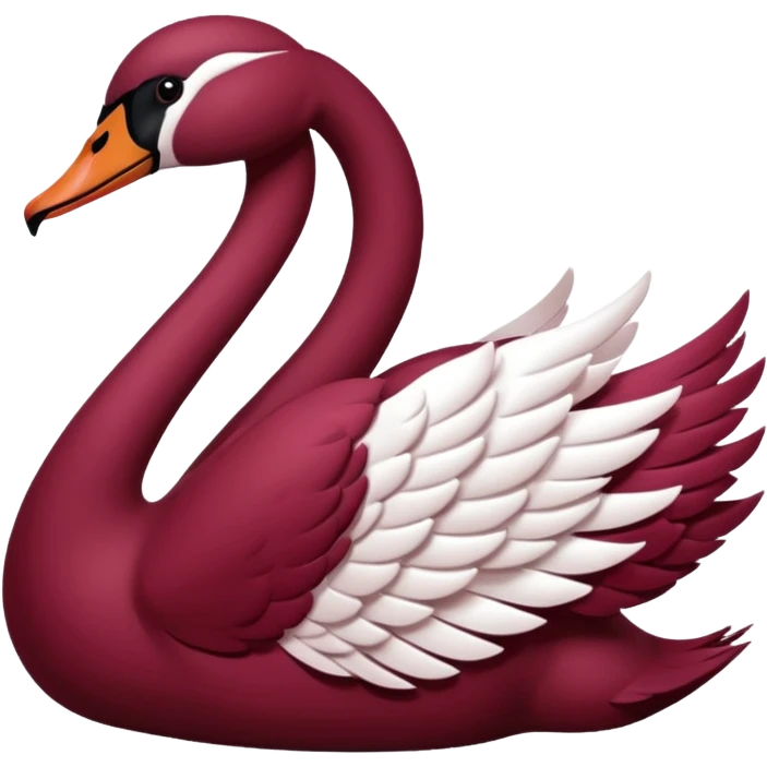 Maroon swan emoji