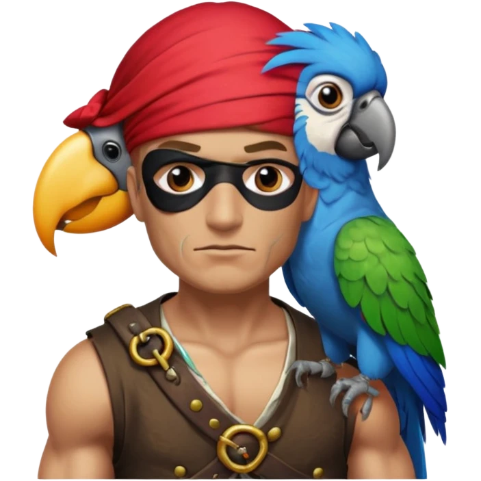 pirate and parrot emoji