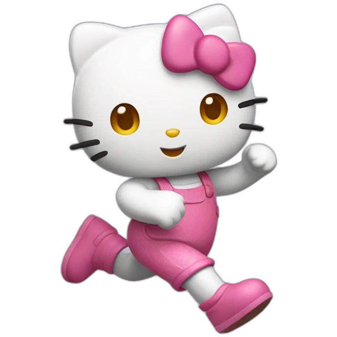 Hello Kitty corriendo emoji