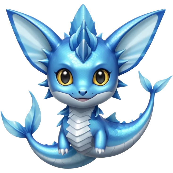 silvery metallic Vaporeon emoji