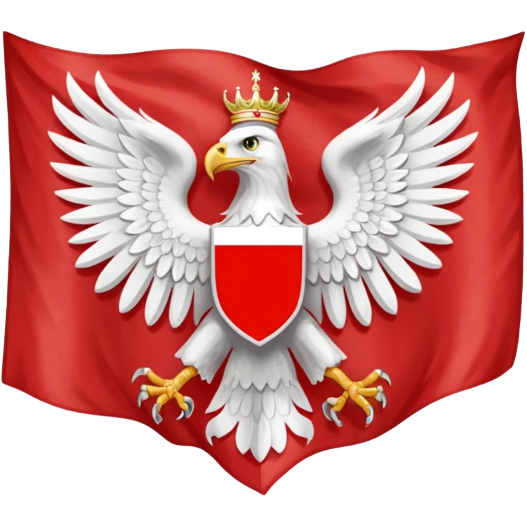 Polish flag with eagle emoji