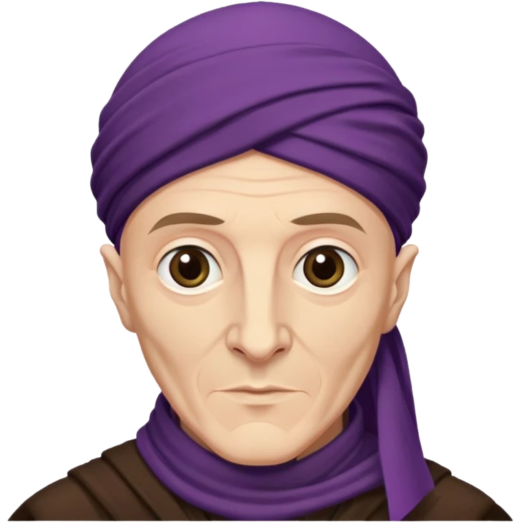 Quirinus Quirrell young man from harry potter with big Head scarf emoji