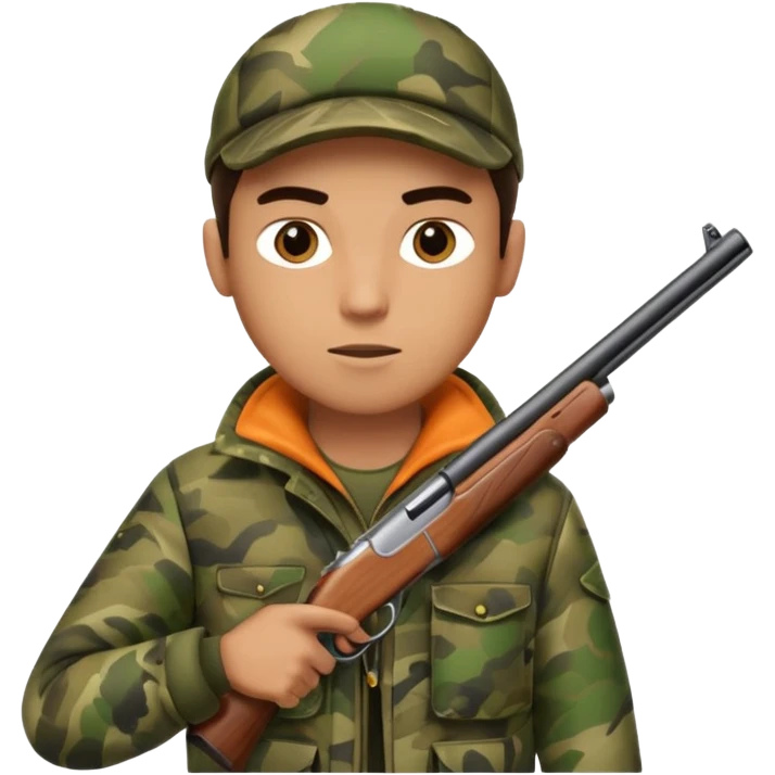 Male Hunter shooting a shotgun emoji